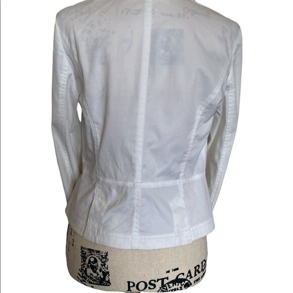 INC International Concepts Petite White Jacket with Sleeve Appliqué NEW Size S - Picture 2 of 10